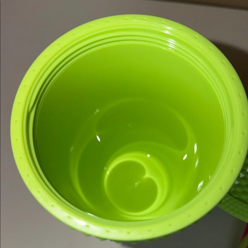 NWT Starbucks 30th Anniversary Studded Bling Frappuccino Cold Cup Neon Green